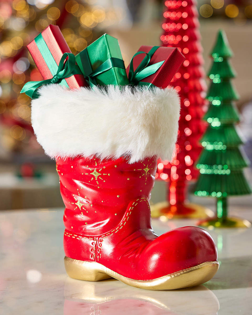 Extra Large Red Boot Christmas Decor